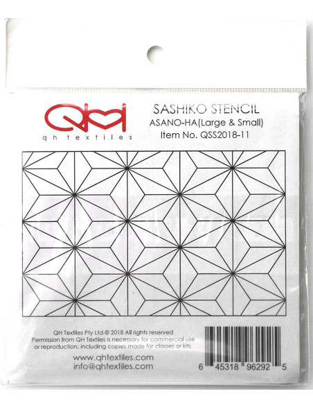 Set di 2 modelli per stencil sashiko - Asano-Ha