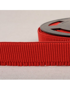 Bordo elastico a coste per gonna - Rosso