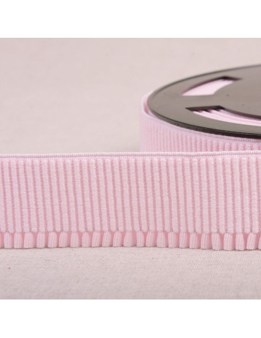 Bordo elastico a coste per gonna - Rosa