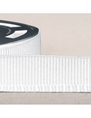 Elastico a coste per gonna - Bianco