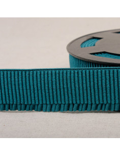 Elastico a coste per gonna - Blu petrolio