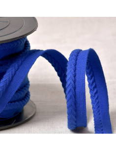 Cordoncino con profilo a spina di pesce - Blu reale
