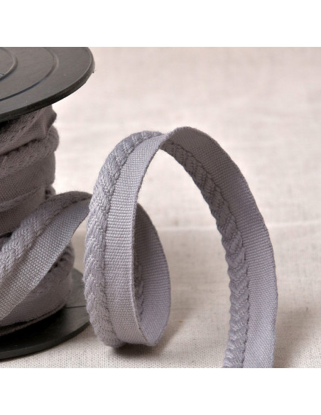 Cordoncino con profilo a spina di pesce - Grigio medio