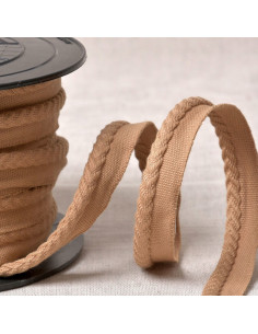 Cordoncino con profilo a spina di pesce - Beige