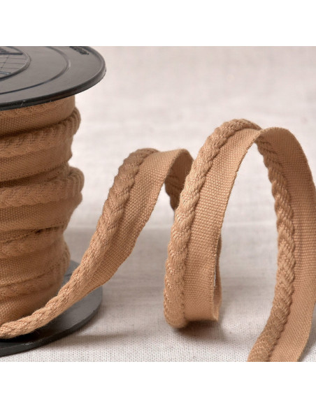 Cordoncino con profilo a spina di pesce - Beige