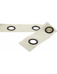Fascia con occhielli neri - Bianco sporco