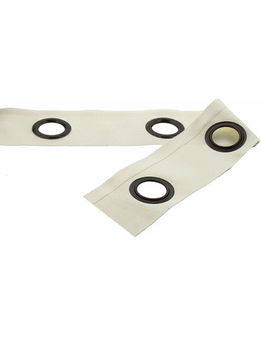 Fascia con occhielli neri - Bianco sporco