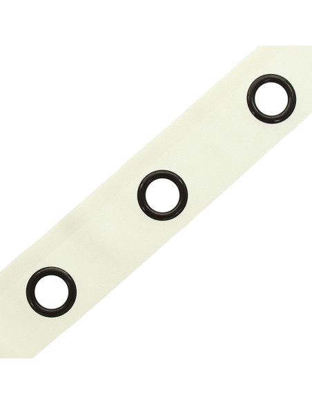 Fascia con occhielli neri - Bianco sporco