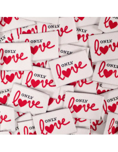 Set di 5 etichette tessute - Only Love