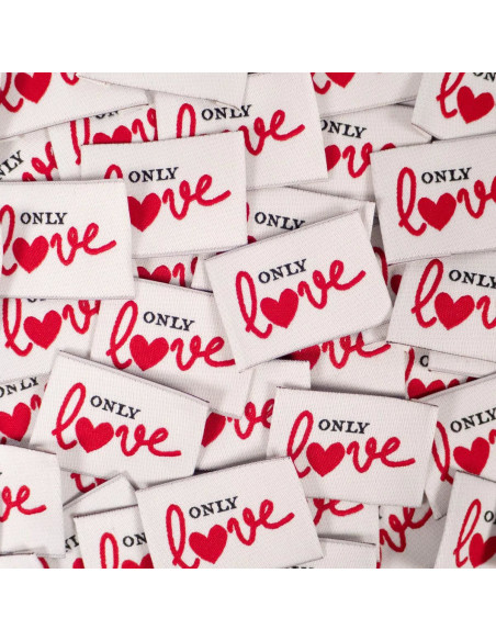 Set di 5 etichette tessute - Only Love