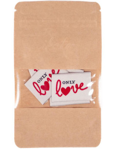 Set di 5 etichette tessute - Only Love 2
