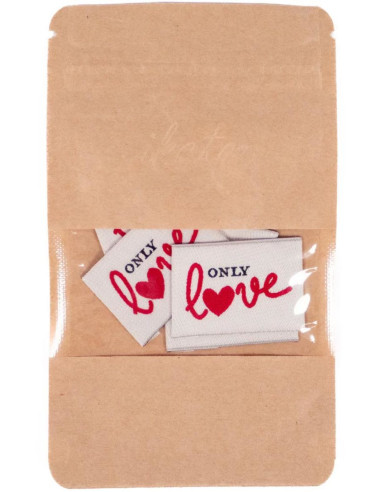 Set di 5 etichette tessute - Only Love