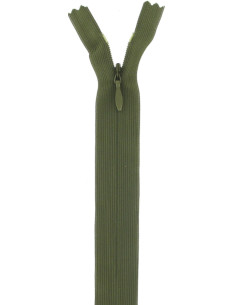 Cerniera invisibile - Verde kaki scuro
