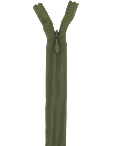 Cerniera invisibile - Verde kaki scuro
