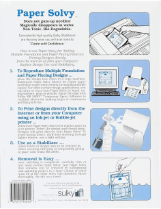 Set di 11 fogli di stabilizzatore idrosolubile e stampabile Sulky Paper Solvy 2