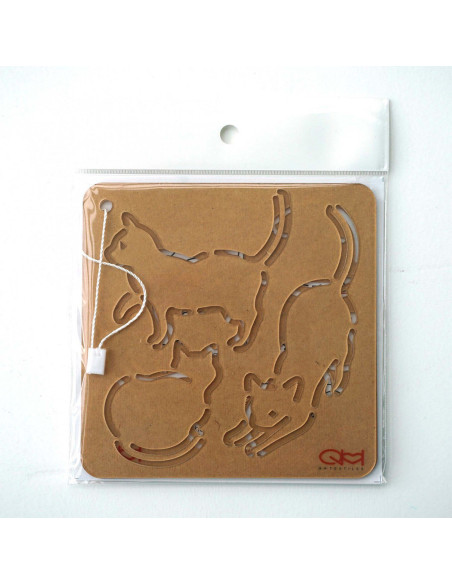 Set di 2 modelli per stencil sashiko - Neko