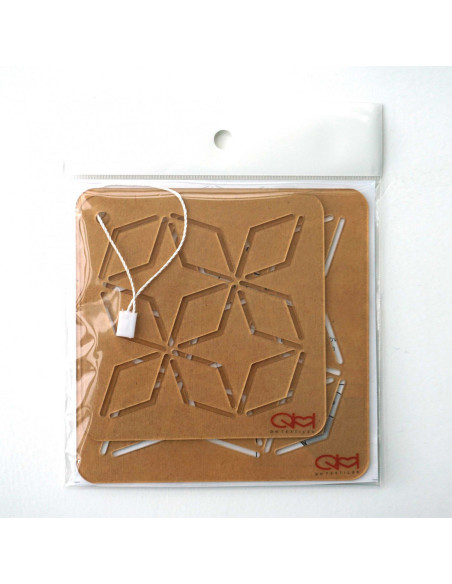 Set di 2 modelli per stencil sashiko - Kaku-Shippo