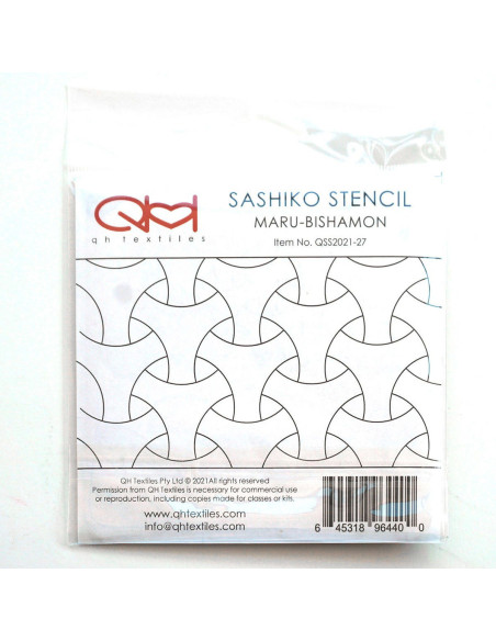 Set di 2 modelli per stencil sashiko - Maru-Bishamon