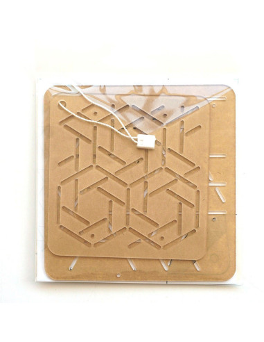 Set di 2 modelli per stencil sashiko - Musubi-Kasane-Kikkou