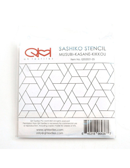 Set di 2 modelli per stencil sashiko - Musubi-Kasane-Kikkou