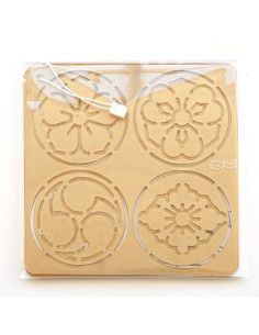 Set di 2 modelli per stencil sashiko - Ka-mon 2
