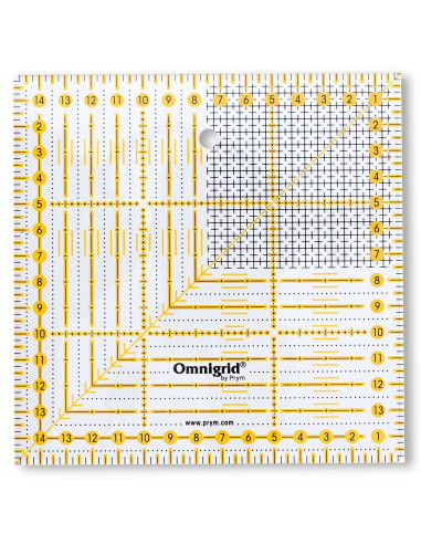 Righello patchwork Omnigrid griglia 15 x 15 cm