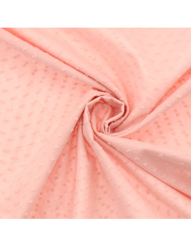 Tessuto cotone plumetis - Rosa