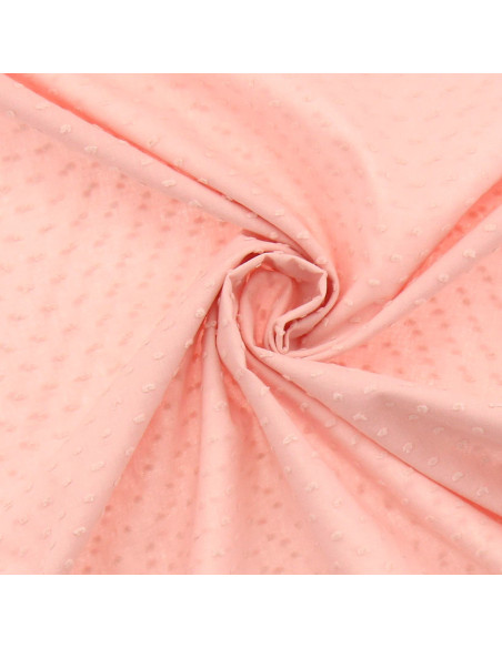 Tessuto cotone plumetis - Rosa
