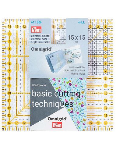 Righello patchwork Omnigrid griglia 15 x 15 cm