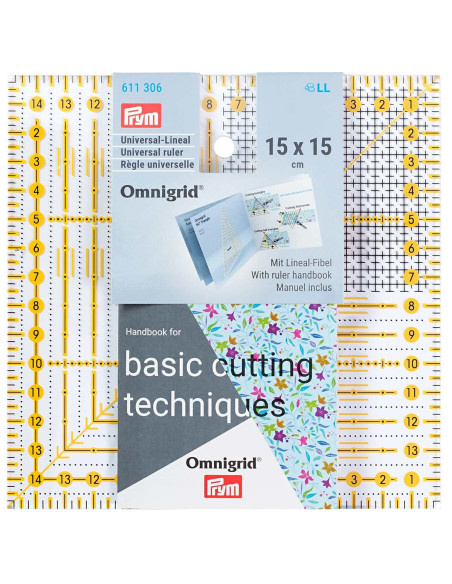 Righello patchwork Omnigrid griglia 15 x 15 cm
