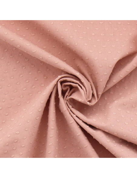 Tessuto cotone plumetis - Rosa antico