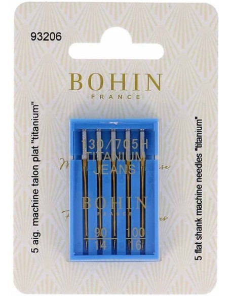 Aghi macchina in titanio speciali per jeans Bohin