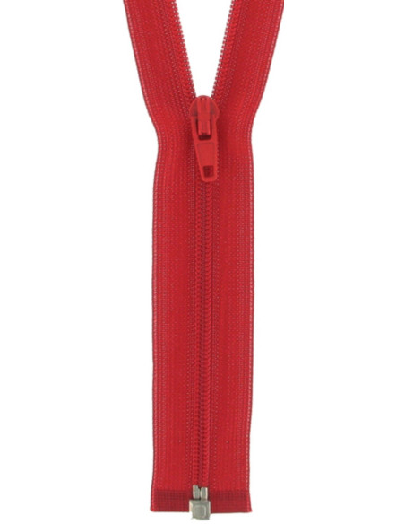 Chiusura separabile nylon super fine - Rosso sangue