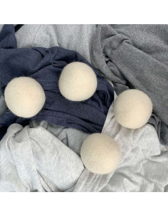 Set di 4 palline di lana per asciugatrice 2