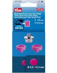 Kit di strumenti per l'applicazione di bottoni a pressione Color Snaps 9 e 12,4 mm