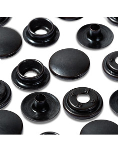 Multipack di 100 bottoni a pressione Sport Camping - Nero 2