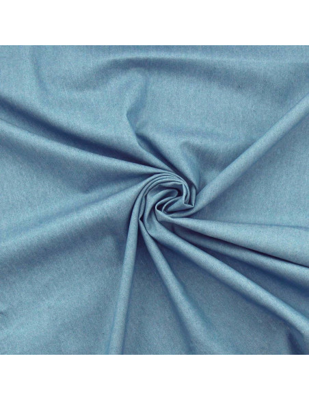 Tessuto chambray denim - Blu medio
