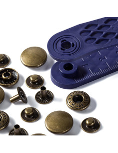 Multipac di 100 bottoni a pressione Anorak - Ottone 15 mm 2