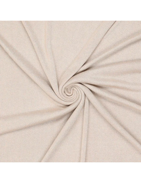 Tessuto a maglia lurex - Naturale