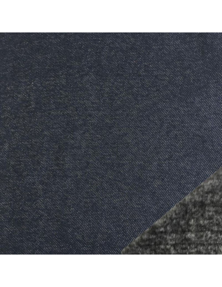 Tessuto jegging in pile - Blu denim