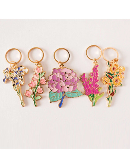 Set di 5 anelli segnapunti - Fiori di primavera
