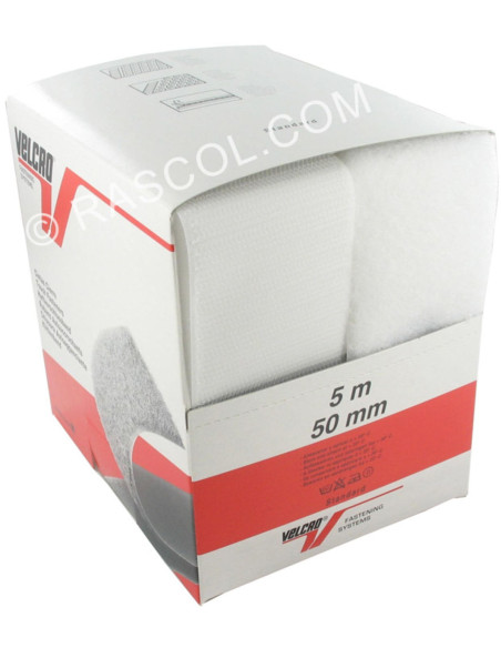 VELCRO® Brand da cucire bianco 50 mm di larghezza scatola da 5 metri