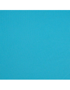 Tessuto jersey di cotone a coste - Blu turchese 2