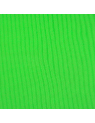 Tessuto jersey di cotone a coste - Verde mela