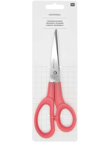 Forbici universali rosa fluorescente Rico Design 20 cm