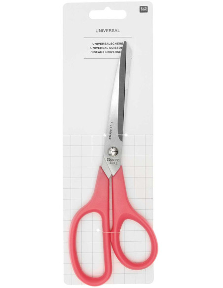 Forbici universali rosa fluorescente Rico Design 23 cm