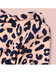 Tessuto twill viscosa - Urban Leo Pesca e indaco