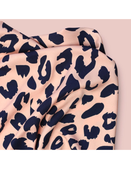 Tessuto twill viscosa - Urban Leo Pesca e indaco