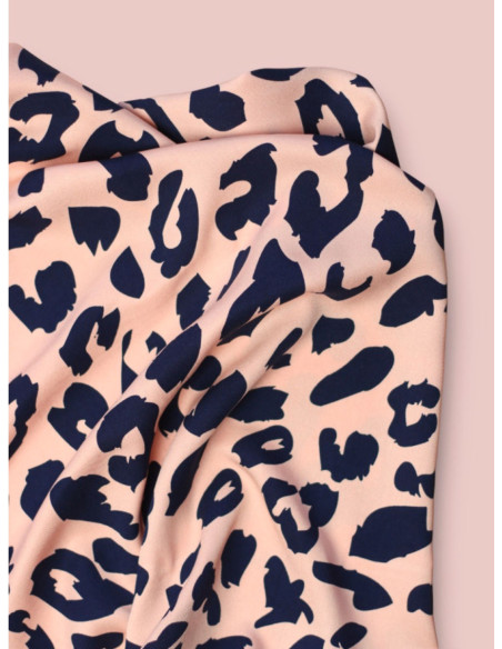 Tessuto twill viscosa - Urban Leo Pesca e indaco