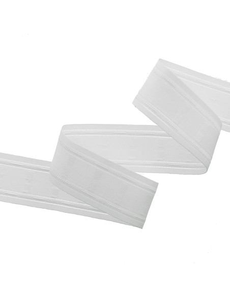 Nastro arricciatenda per piega automatica - Bianco 45 mm